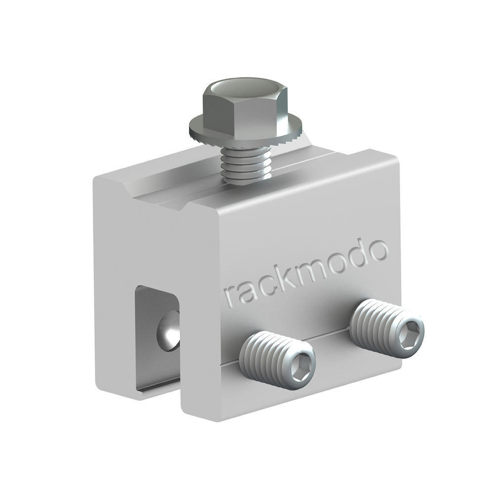 Rackmodo立式接缝金属屋顶太阳能安装夹铝制阳极氧化快速安装太阳能电池板安装支架系统