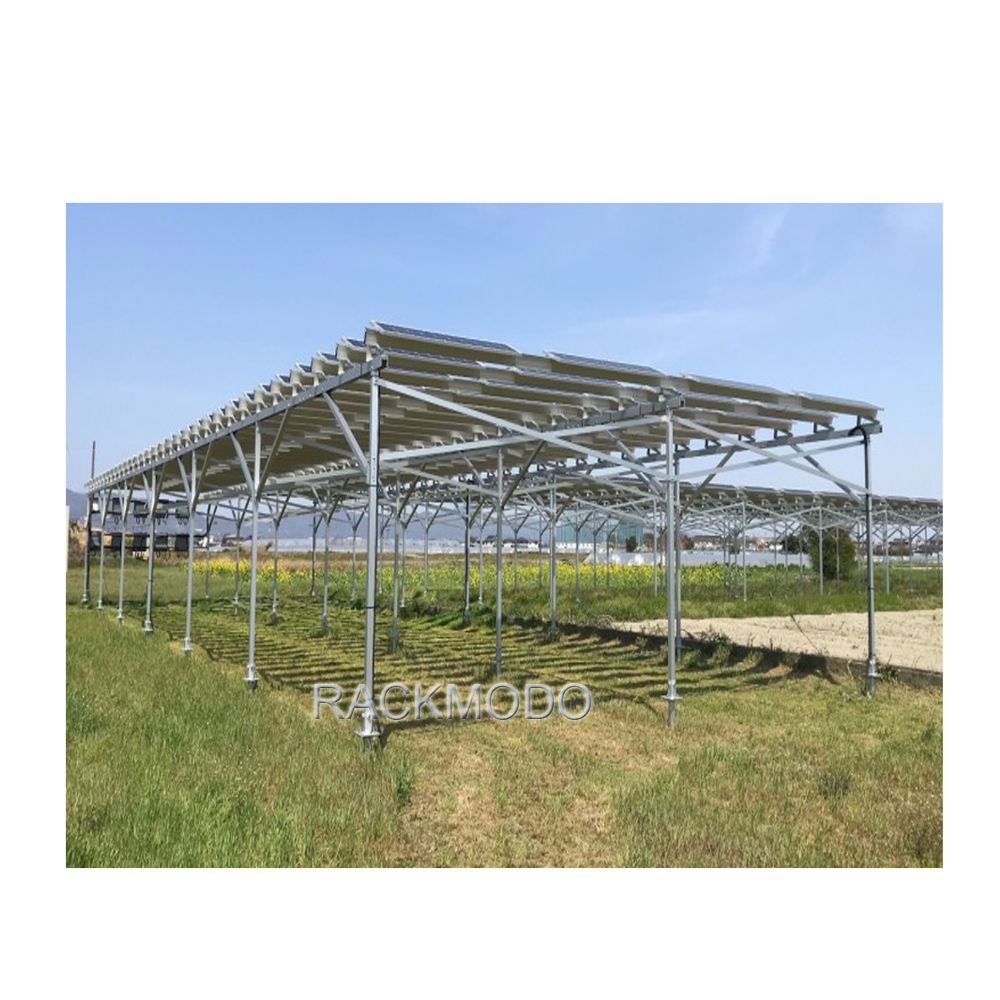 Rackmodo Agricultural Solar Mounting System-Aluminum & Stainless Steel Quick Installation Custom Tilt Angle for Solar Farms